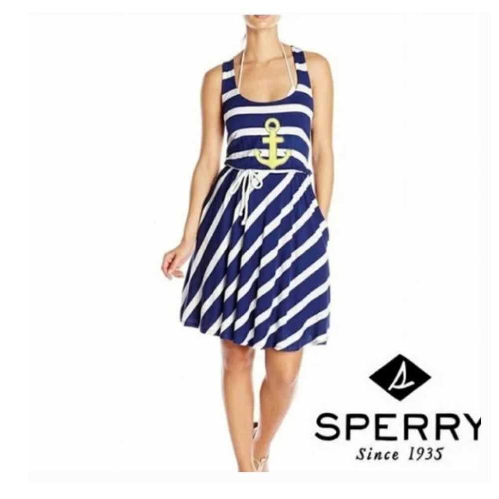 Sperry striped anchor summer dress (1081)🦄